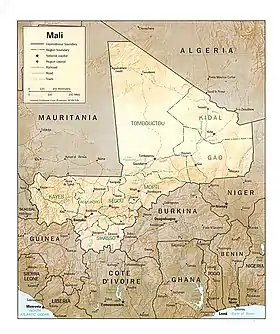 carte : Géographie du Mali