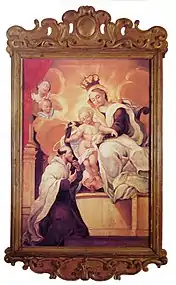 Notre-Dame donnant le scapulaire à Simon Stock, Manuel da Costa Ataíde (XVIIe siècle) (Brésil)