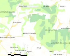 Carte de la commune,