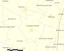 Carte de la commune de Louville-la-Chenard.