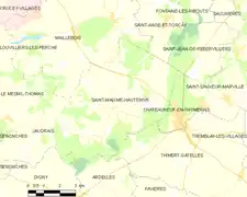 Carte de la commune de Saint-Maixme-Hauterive.