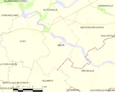 Carte de la commune de Varize.