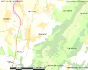 Beaumont et les communes voisines.