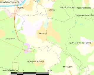 Carte de la commune.