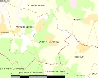 Carte de la commune.
