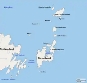 Carte des îles Fichot.