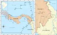Tracé de la frontière entre la Colombie et le Panama.