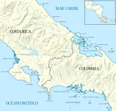 Frontière selon le traité Montúfar-Correoso (es) en 1873