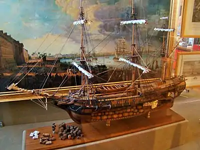 Maquette du navire négrier l’Aurore.