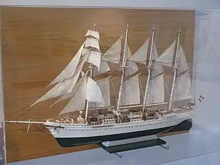 Maquette du navire-école Juan Sebastián de Elcano.