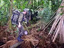 Légionnaires à l'entraînement en Guyane.