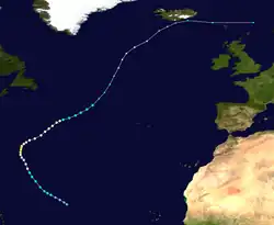 Parcours de l'ouragan Maria