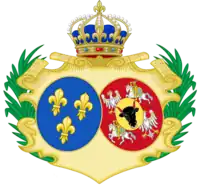 Blason de Marie Leszczyńska en tant que reine de France