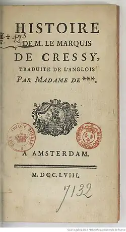Image illustrative de l’article Histoire de M. le marquis de Cressy