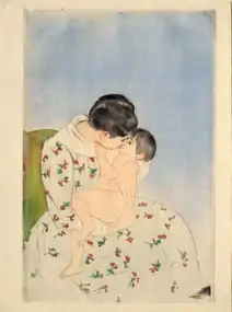 Après le bain, Clark Art Institute, pointe sèche et aquatinte, 30 × 22,9 cm, 1891.