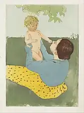 Mary Cassatt, Under the Horse-Chestnut Tree, 1896-1897.