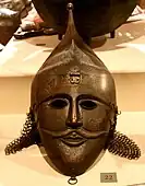 Heaume d'un guerrier médiéval de l'Azerbaïdjan