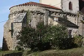 Le chevet de l'église de l'Assomption-de-la-Vierge de Mazeirat.