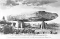 Dolmen des Marchand avant sa restauration (carte postale du début du XXe siècle)