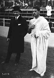 Photographie de Jean Bouin et du comte Melchior de Polignac