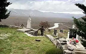 Le poljé de Popovo depuis le vieux cimetière.