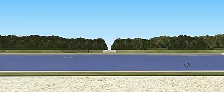 Vue du bassin de Bel Air près de la grande allée des marronniers, vers 1700.