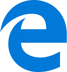 Ancien logo de Microsoft Edge (2015-2019)