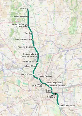 Voir la carte de la ligne.