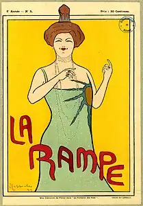 Leonetto Capellio, La Rampe : Mlle Clémence de Pibrac dans "La Fontaine des Fées"