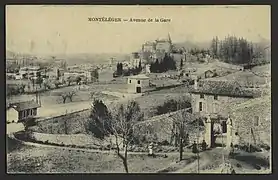 Bourg de Montéléger au début du XXe siècle.