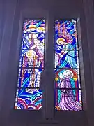 Vitrail de l'abside au centre: L'Assomption