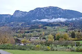 La montagne de Cou vue depuis Saint-Sixt au nord.