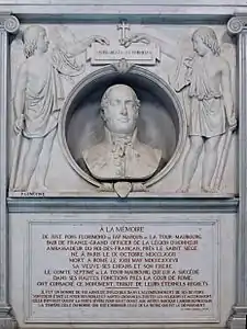 Monument à Latour-Maubourg, Rome, église Saint-Louis des Français.