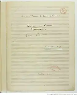 Page de titre du manuscrit.