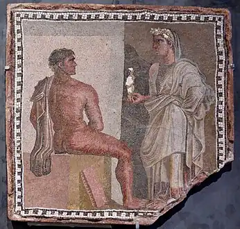 Oreste et Iphigénie, mosaïque romaine, IIe-IIIe siècle, Musées capitolins (Rome)