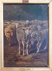Troyon (1810-1865), Moutons.