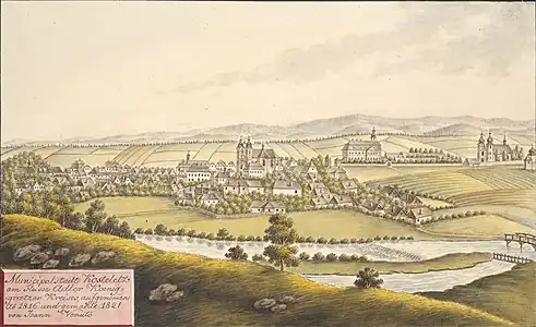 Kostelec nad Orlicí en 1816, par Joann Venuto.