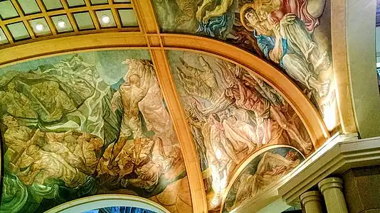 Détail d'un plafond des Galerías Pacífico (es) à Buenos Aires.