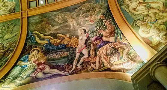 Détail d'un plafond des Galerías Pacífico (es) à Buenos Aires.