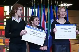 Muriel Froment-Meurice et Sophie Gaujal, prix de la thèse.