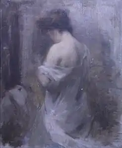 Armand Berton, Femme à sa toilette, c. 1890-1910.