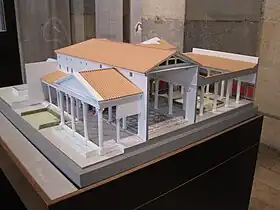Maquette de villa romaine.