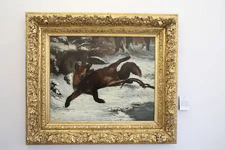 Le Renard pris au piège, musée Courbet, Ornans.