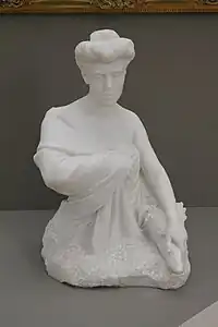 Mme Dekkert de la Meillaye et son chien (1900, Musée d'arts de Nates)