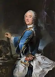 École de Maria Giovanna Clementi, Portrait du maréchal Jean Charles de Saint-Nectaire, 1740, 126 x 91 cm.