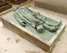 Jules Dalou, Gisant de Victor Noir (1890), Paris, cimetière du Père Lachaise.