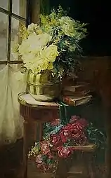 Les Fleurs jaunes près de la fenêtre, localisation inconnue.