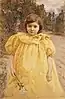 Niña con vestido amarillo (fille en robe jaune).
