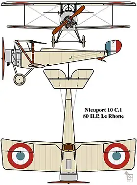 vue en plan de l’avion