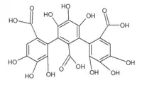 Structure de l'acide nonahydroxytriphénique.